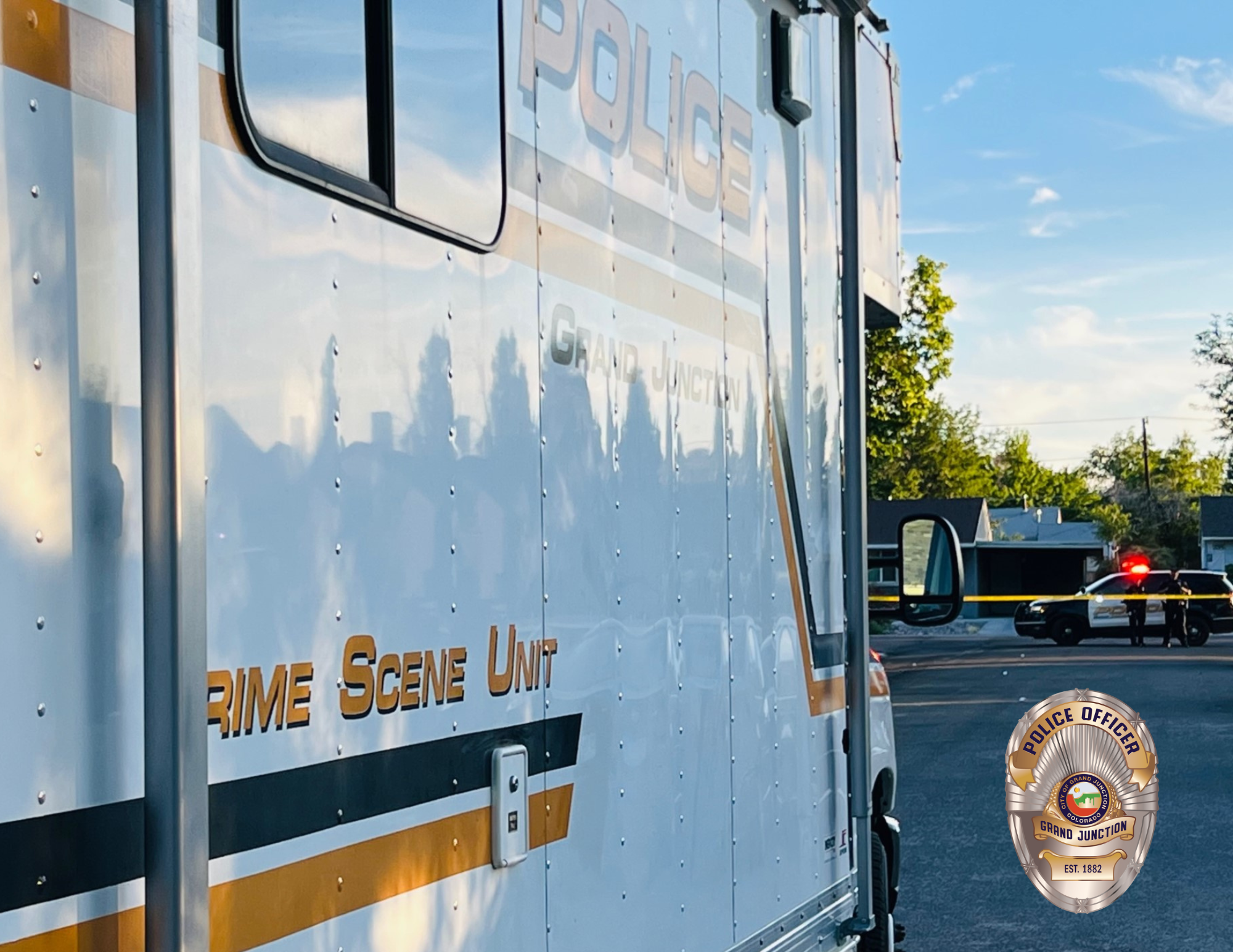 crime scene truck at a scene of crime