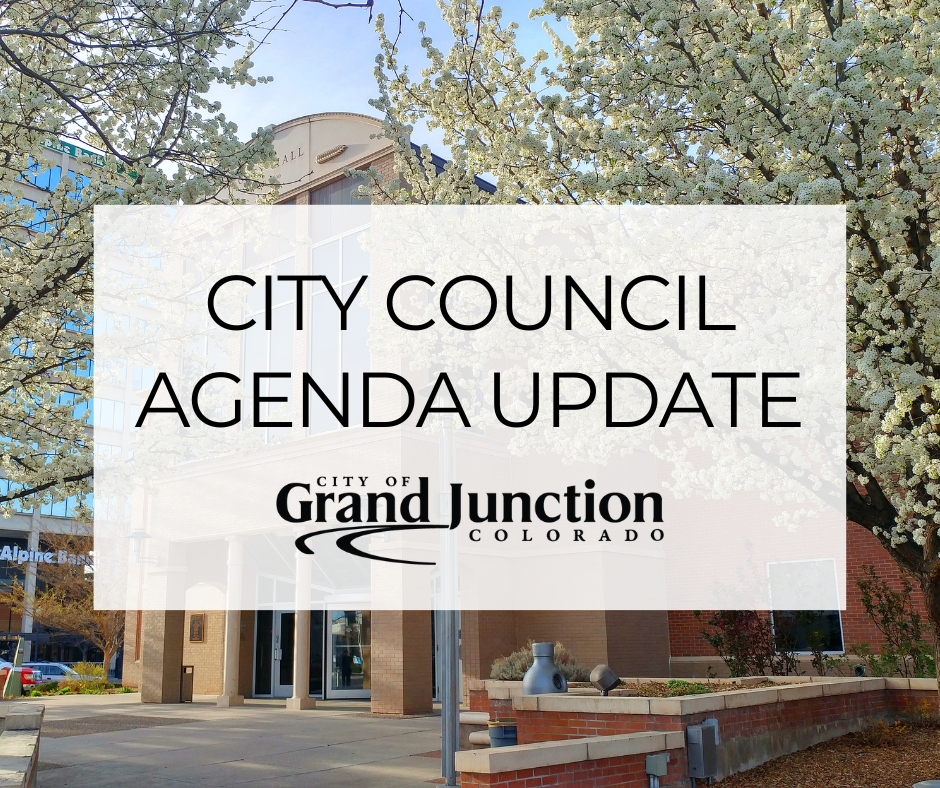 Trees outside in front of building. White text box on graphic with text on graphic. 