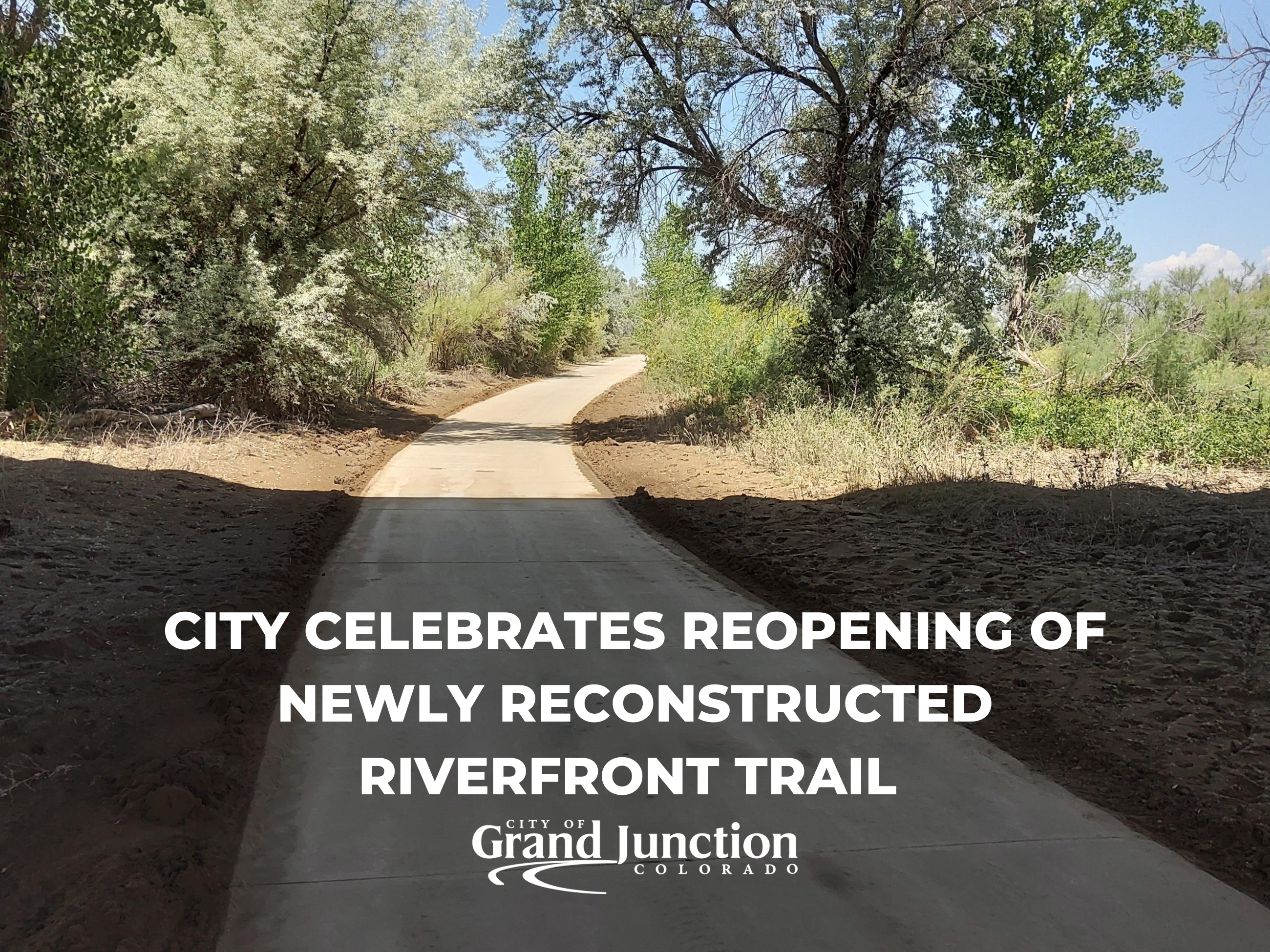 Newly paved Riverfront Trail near Redlands Parkway