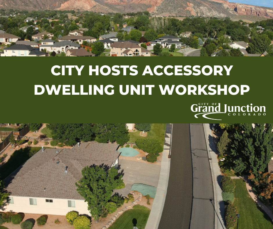 Ariel view of a neighborhood with text on graphic. 