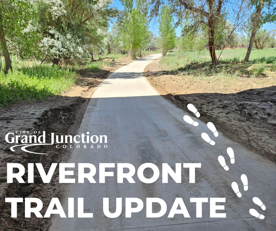 Riverfront Trail cleared off under the Redlands Parkway Overpass