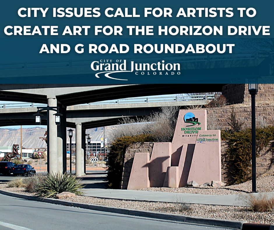 Sign of Horizon Drive near a roundabout