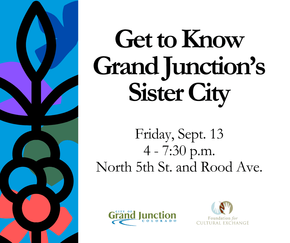 A graphic with design and text on graphic. 