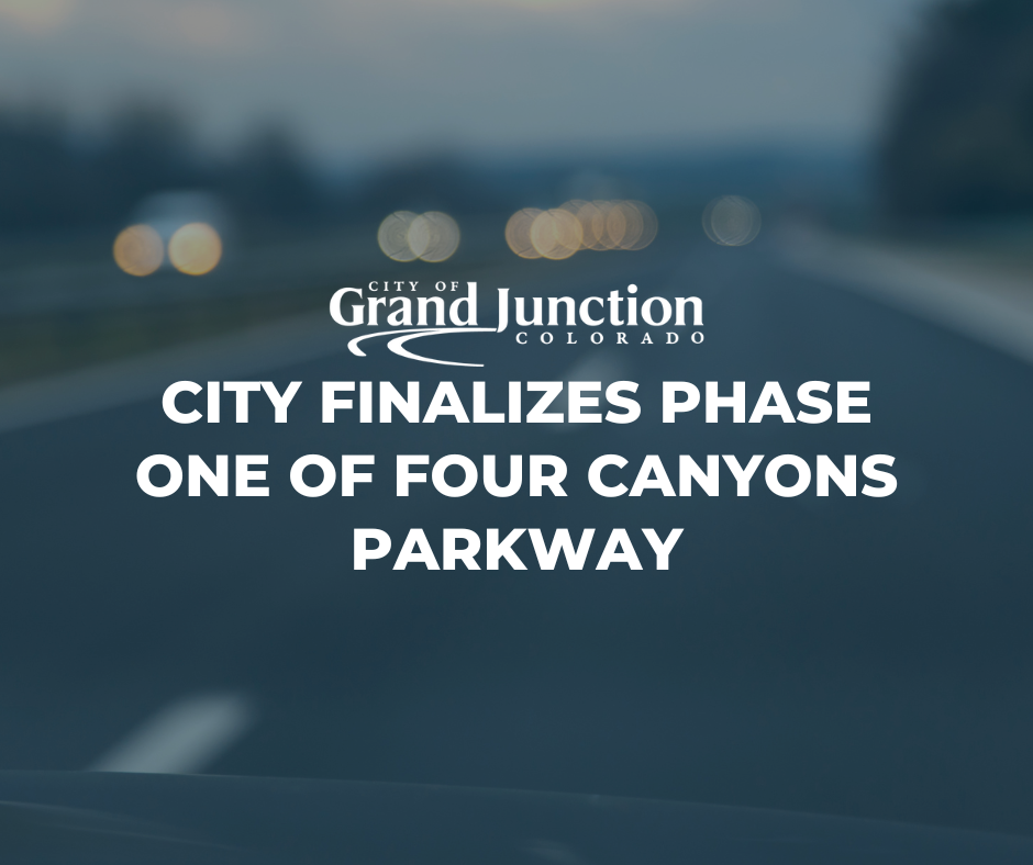 blurred roadway with text on graphic