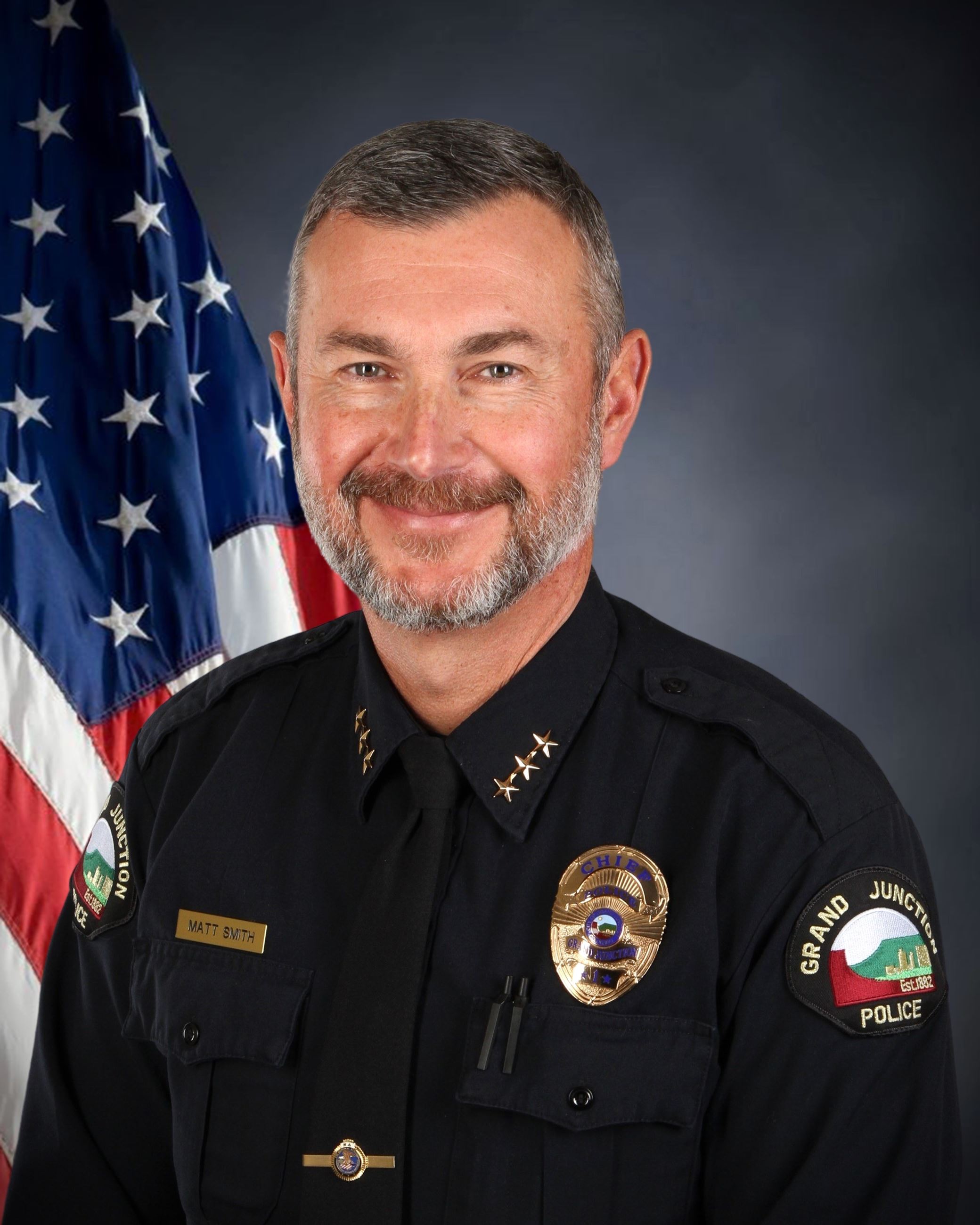 Chief Matt Smith smiling