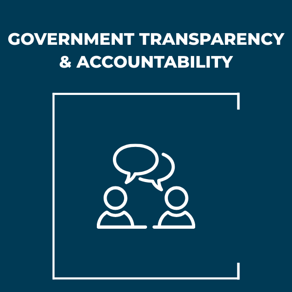 GOVERNMENT TRANSPARENCY  ACCOUNTABILITY- WHITE