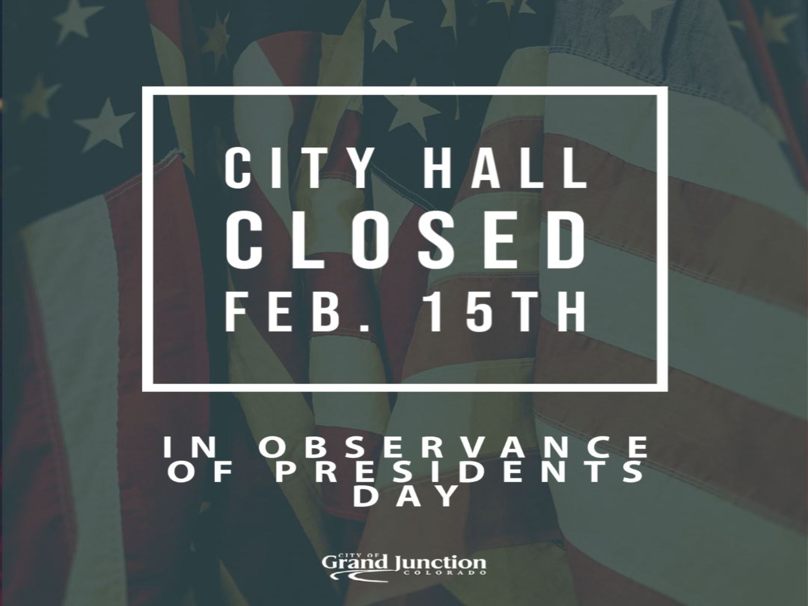 Presidents Day Closure graphic
