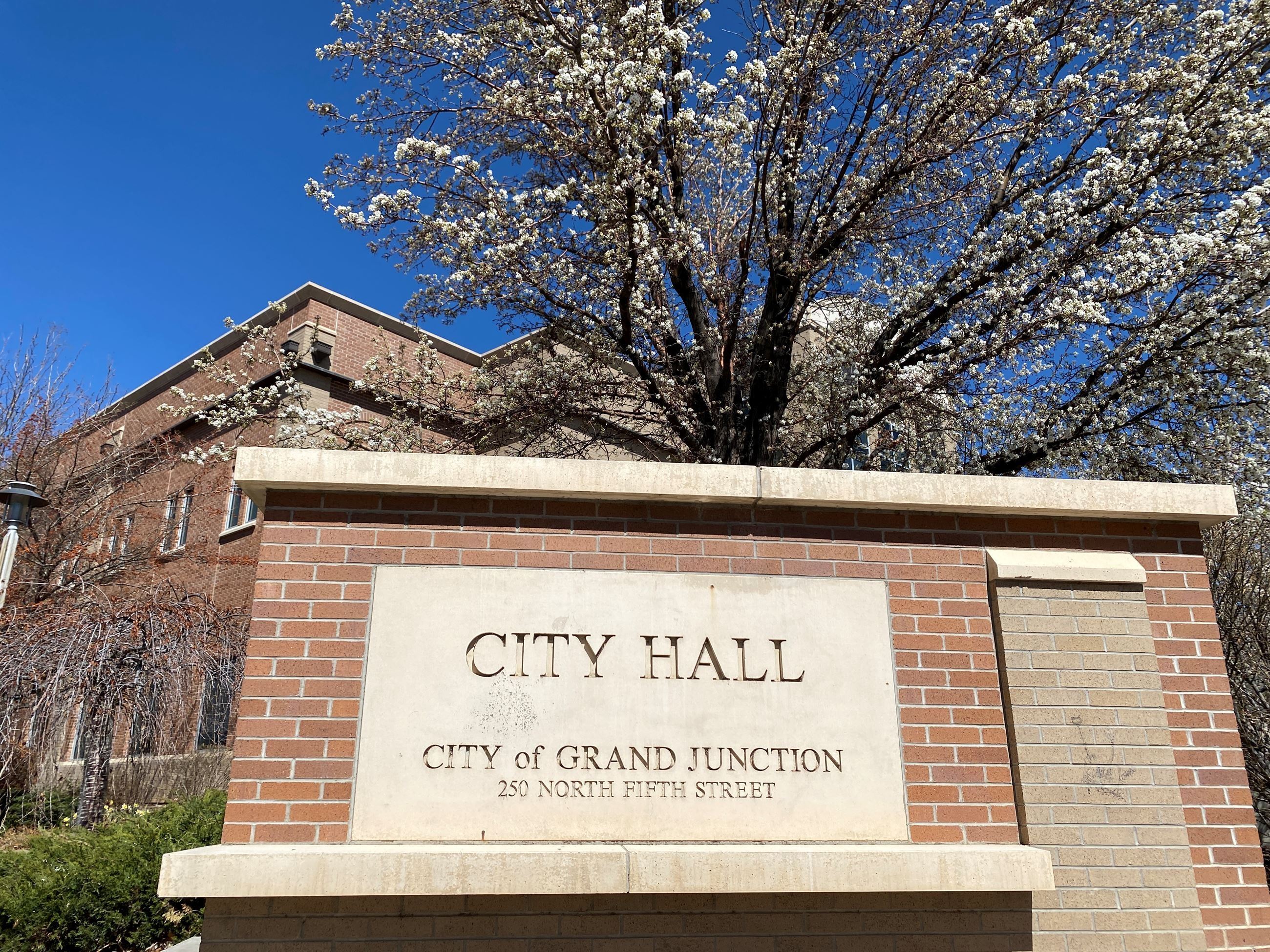 City Hall signage exterior