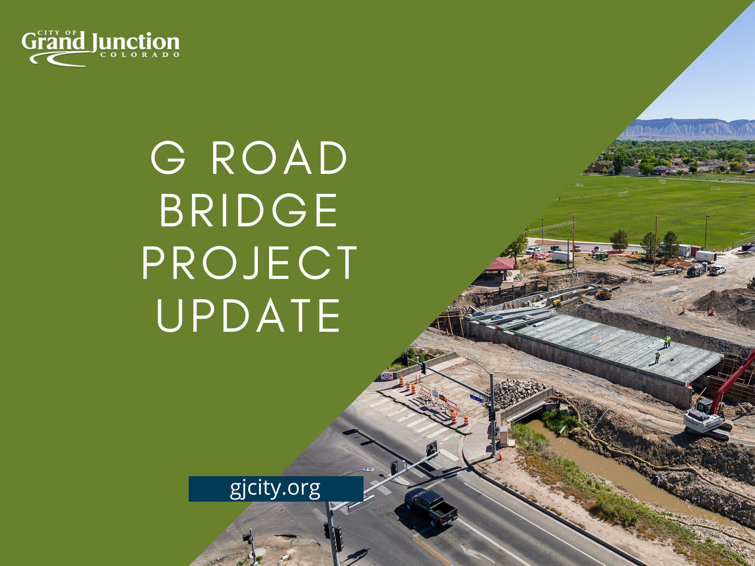 aerial of bridge construction project