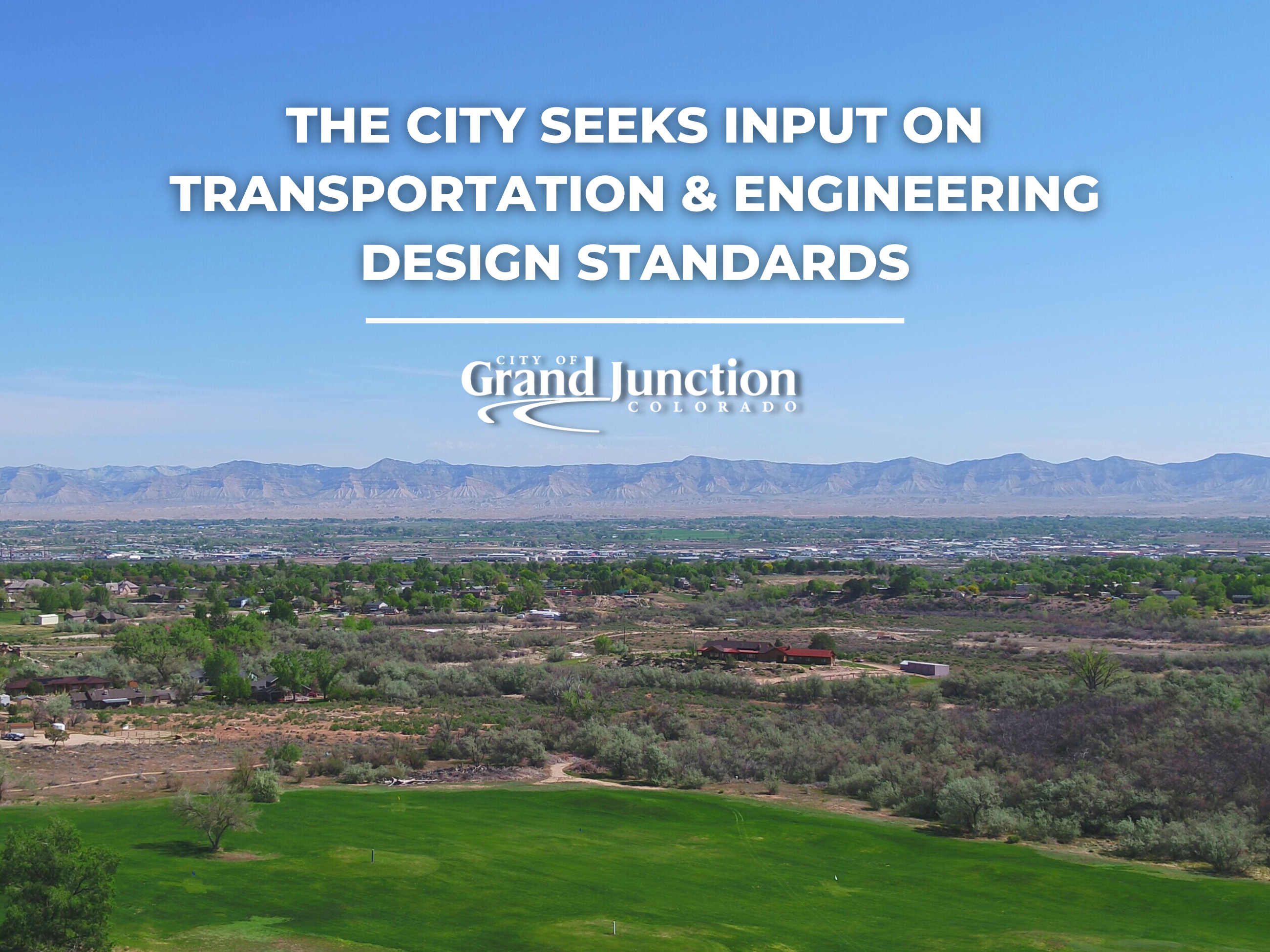 View of Grand Junction with the Bookcliffs in the background. 
