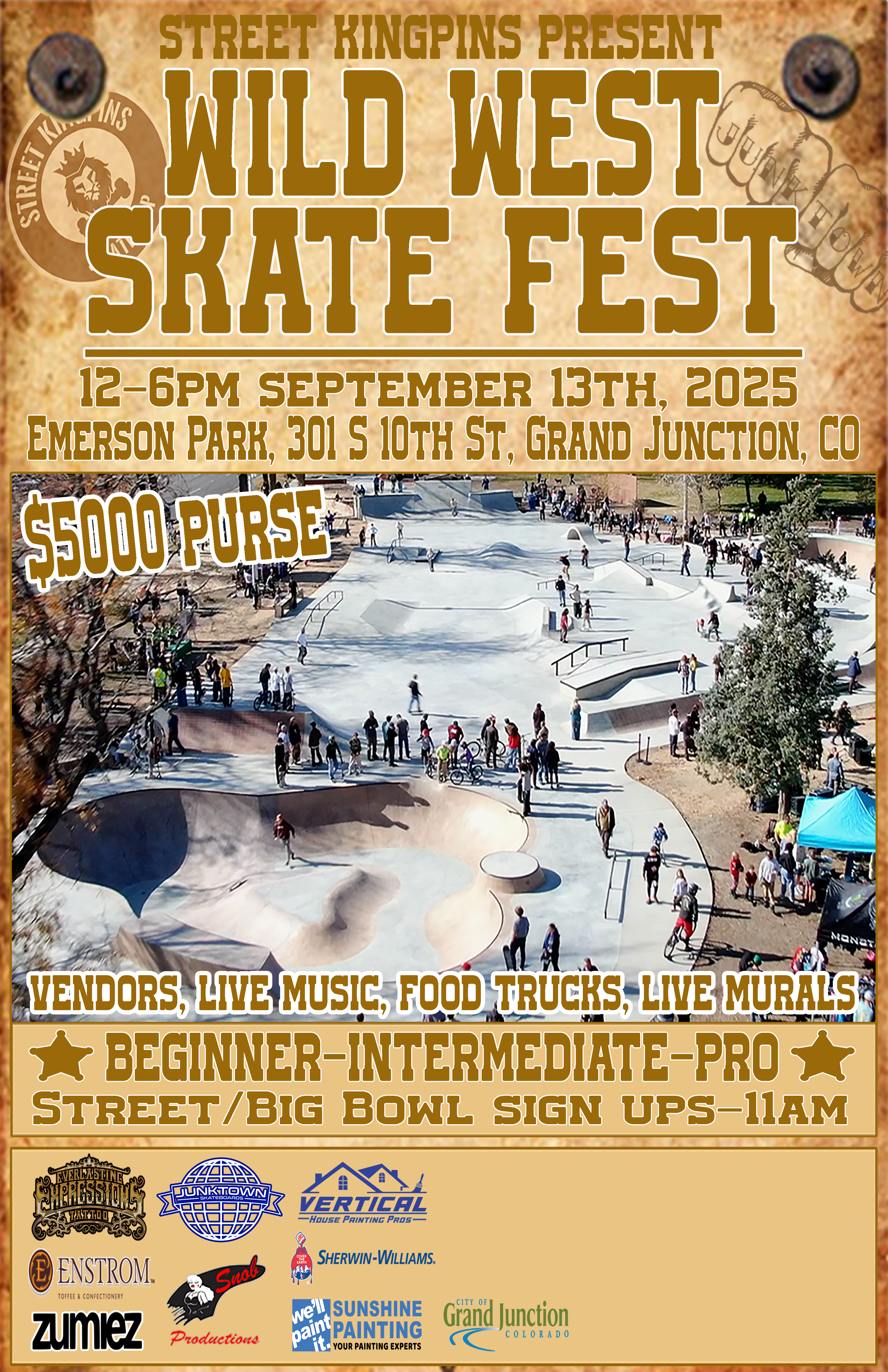 Wild West Skate Fest Flyer