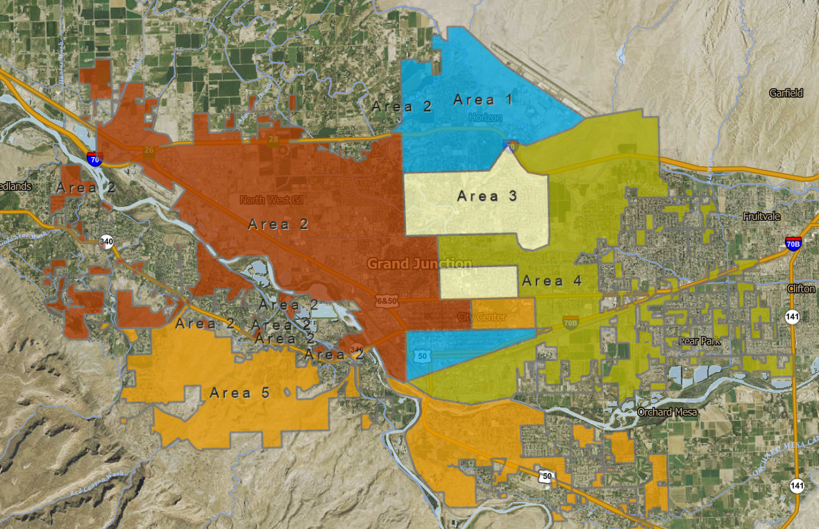 map of leaf removal areas in different colors